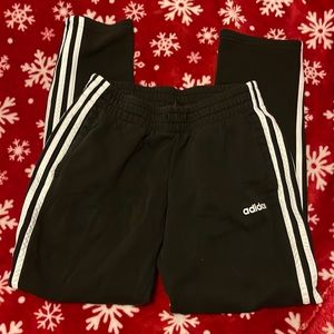 Black adidas straight leg sweatpants